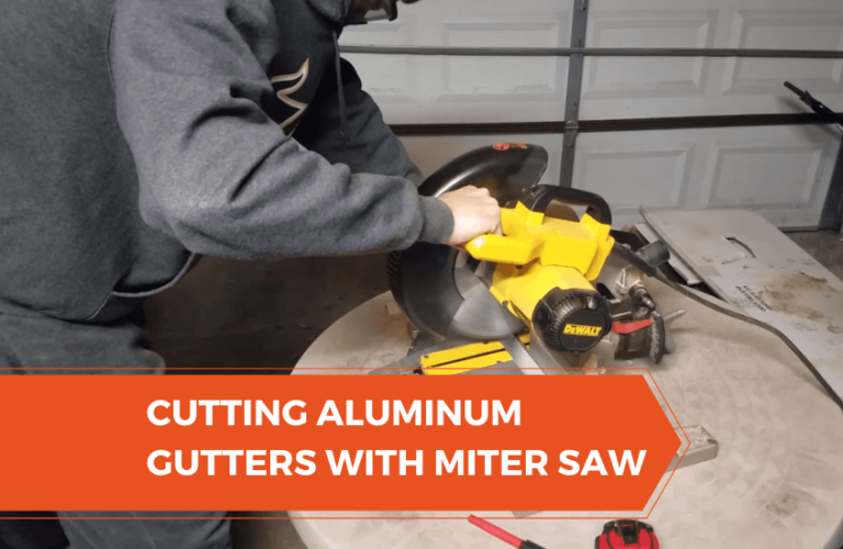 cutting aluminum gutters with miter saw